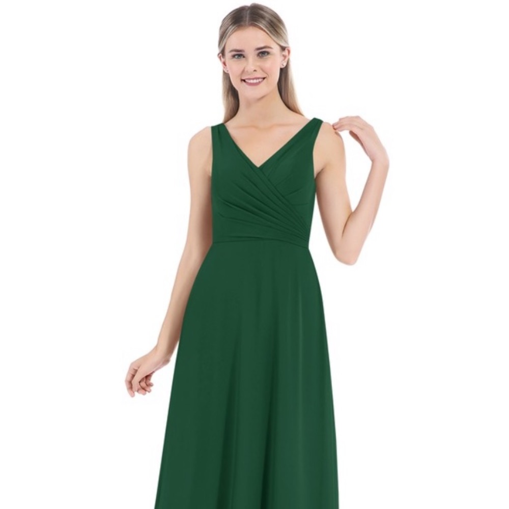 Azazie Dark Green Nala Dress